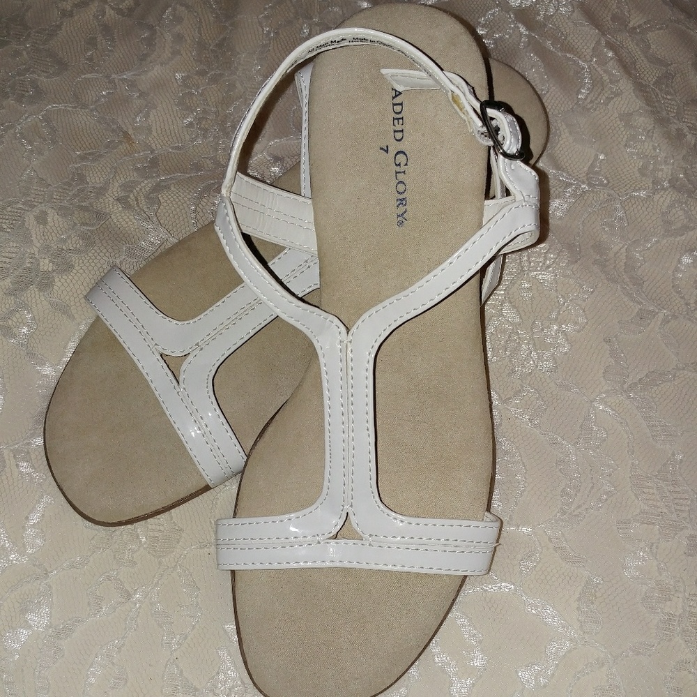 Strappy White Sandals